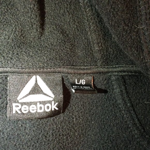 Reebok Nylon/Fleece Hooded Full Zip Up Jacket - Picture 4 of 9